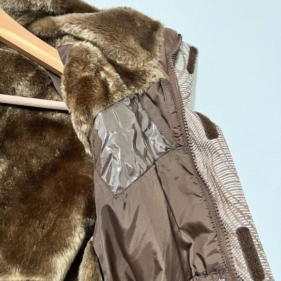 Burton‎ Tango DryRide Faux Fur Lined Ski Jacket Size S Brown Outdoor Women's - Picture 12 of 16